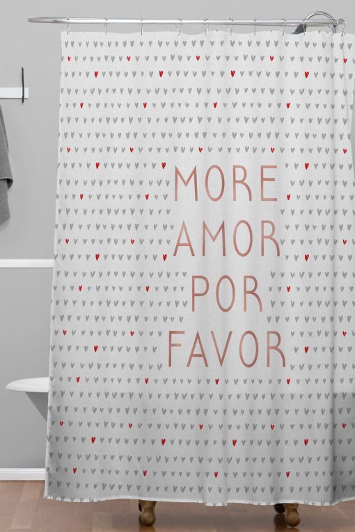 Discount 🌟 Deny Designs Orara Studio More Amor Quote Rose Gold Shower Curtain Standard 71" x 74" 🛒 -Deny Designs Online Store 01603467ee9044ca8667fa391d17eb67 5dc03667 2a71 4576 a298