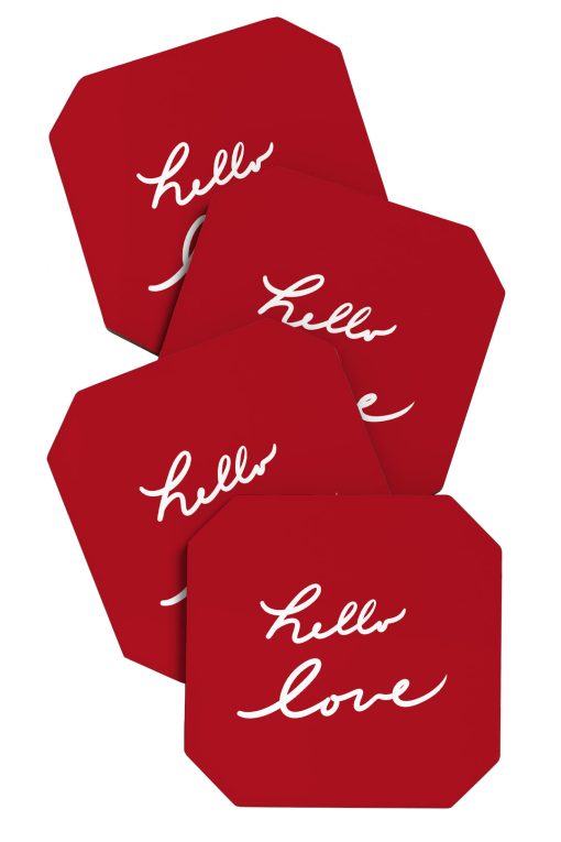 New 😍 Deny Designs Lisa Argyropoulos hello love red Coasters Set of 4 💯 -Deny Designs Online Store 2c7cbb832abb4ecdac71e6dfa50b6775 c9710f13 aba0 406a 8e48