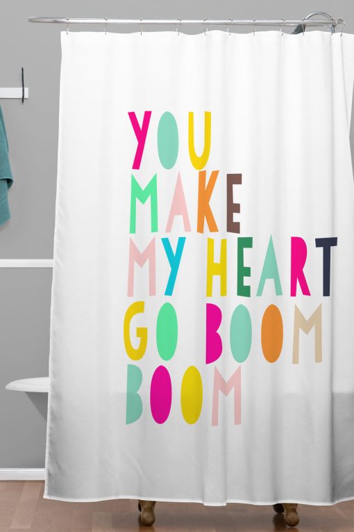 Best Pirce 🥰 Deny Designs Hello Sayang You Make My Heart Go Boom Boom Shower Curtain Standard 71" x 74" 🧨 -Deny Designs Online Store 4114fc150d154757aaa7f1efc4d3bce0 a6876dae 7296 4ee6 83a1