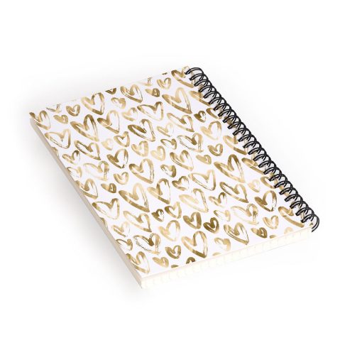 Flash Sale ✨ Deny Designs Nature Magick Gold Love Hearts Pattern Notebook Spiral Bound Dotted Pages 6" x 8" 🔥 -Deny Designs Online Store 50a9a85b65b145fdbb0d5fef130ff11b 8577952a 0348 4366 a156