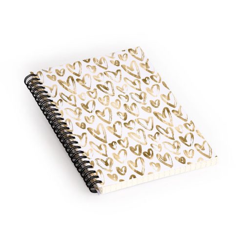 Flash Sale ✨ Deny Designs Nature Magick Gold Love Hearts Pattern Notebook Spiral Bound Dotted Pages 6" x 8" 🔥 -Deny Designs Online Store 61ff8c5090a54c2a81b219fe0c2274e8 baace3d0 b4e1 423e bfd3