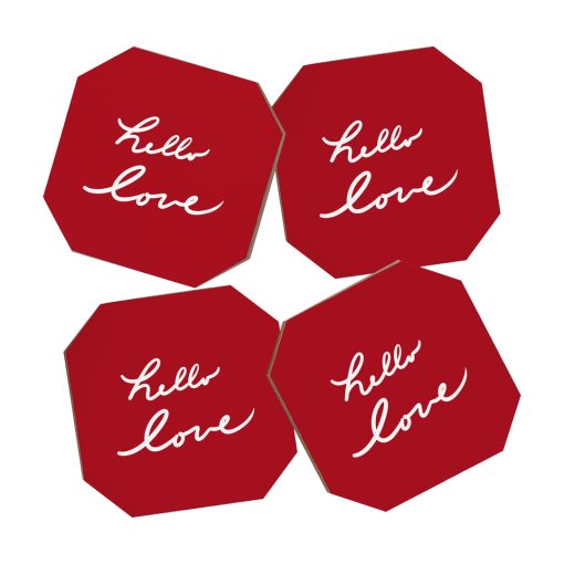 New 😍 Deny Designs Lisa Argyropoulos hello love red Coasters Set of 4 💯 -Deny Designs Online Store 660b712f58c14dfc8b2e04d10f4dee82 4a7a49eb d35d 4d88 81f4