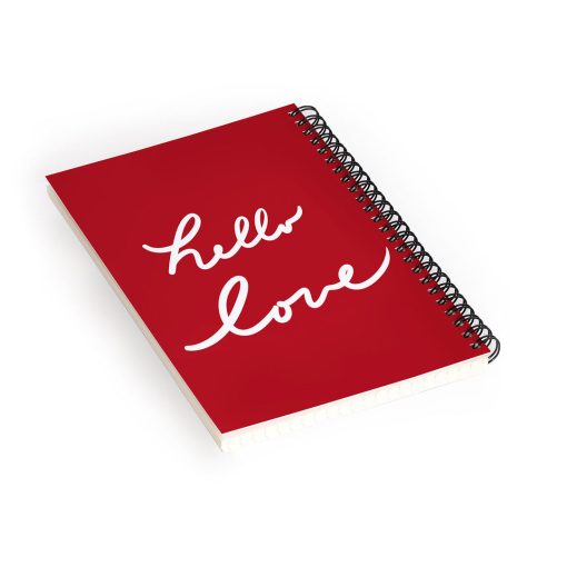 Deals 😍 Deny Designs Lisa Argyropoulos hello love red Notebook Spiral Bound Dotted Pages 6" x 8" 🧨 -Deny Designs Online Store 7c9094ed09274e1a9a23585ae7383f2a 8d9f005b c452 4134 abfc