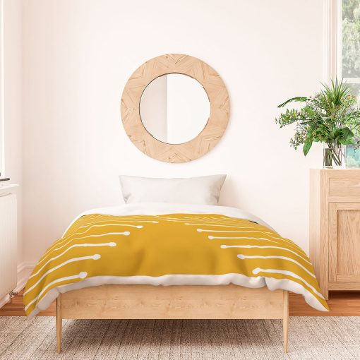 Deals 🔥 Deny Designs 🌞 Summer Sun Home Art Geo Yellow Polyester Duvet 🥰 -Deny Designs Online Store
