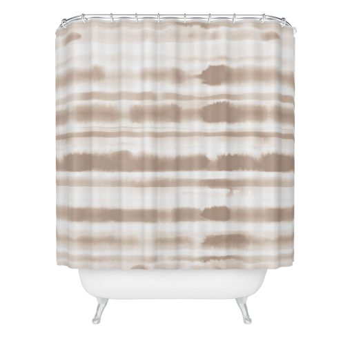 Brand new 😍 Deny Designs Jacqueline Maldonado Watercolor Stripes Taupe Shower Curtain 🤩 -Deny Designs Online Store