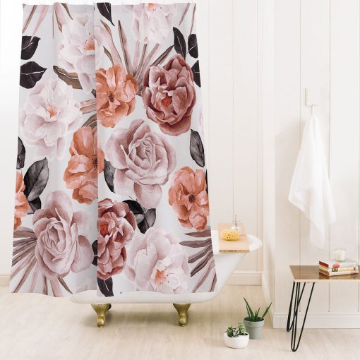 Deals 🌟 Deny Designs Marta Barragan Camarasa Terracotta Flowered Garden Shower Curtain 🤩 -Deny Designs Online Store